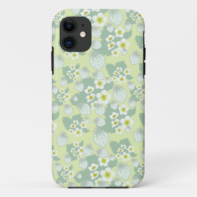 Capa Para iPhone 11 Padrão de morango (Verso)