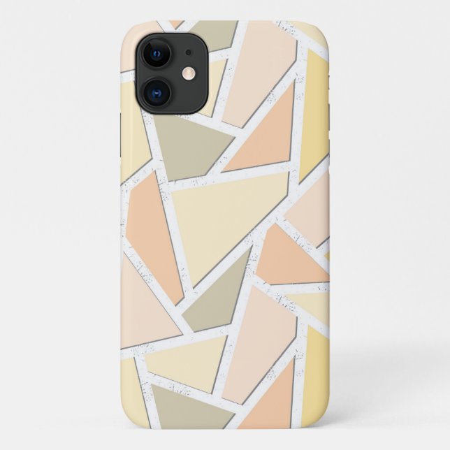 Capa Para iPhone 11 Padrão de mosaico amarelo limão (Verso)