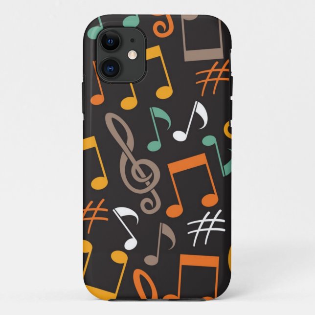 Capa Para iPhone 11 Padrão de música (Verso)