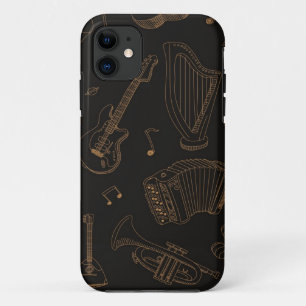 Capa Para iPhone 11 Padrão de música