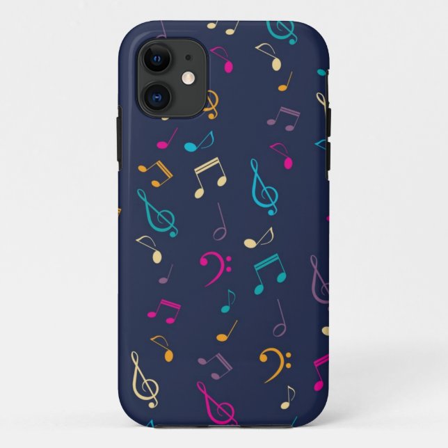 Capa Para iPhone 11 Padrão de música (Verso)