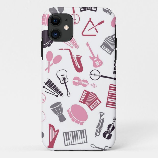 Capa Para iPhone 11 Padrão de música (Verso)