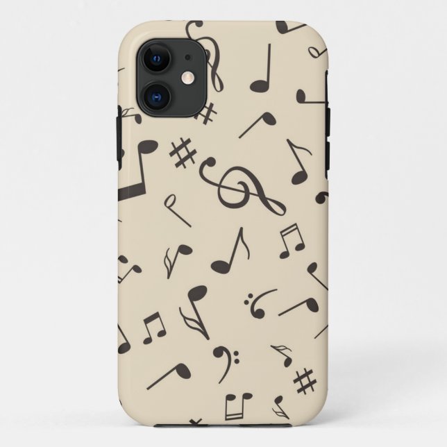 Capa Para iPhone 11 Padrão de música (Verso)