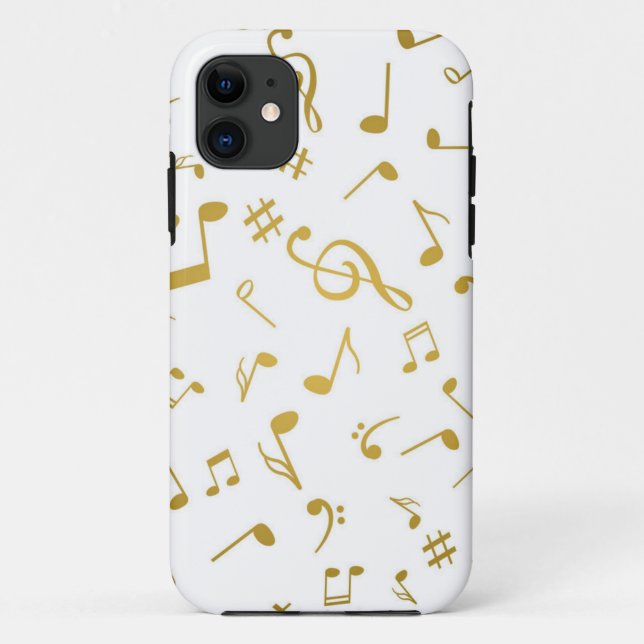 Capa Para iPhone 11 Padrão de música (Verso)