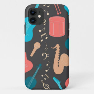 Capa Para iPhone 11 Padrão de música