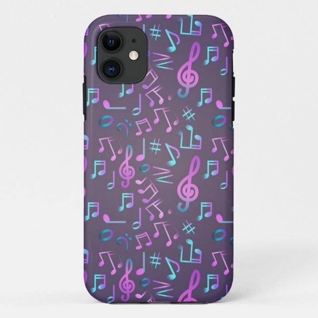 Capa Para iPhone 11 Padrão de música (Verso)