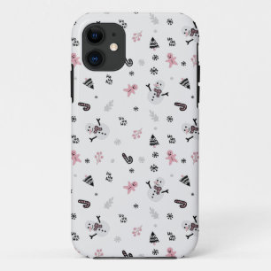 Capa Para iPhone 11 Padrão de Natal bonito