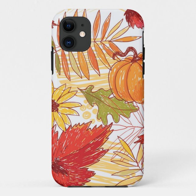 Capa Para iPhone 11 Padrão de outono (Verso)
