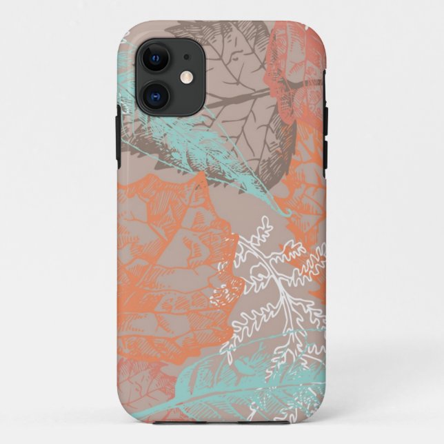 Capa Para iPhone 11 Padrão de outono (Verso)