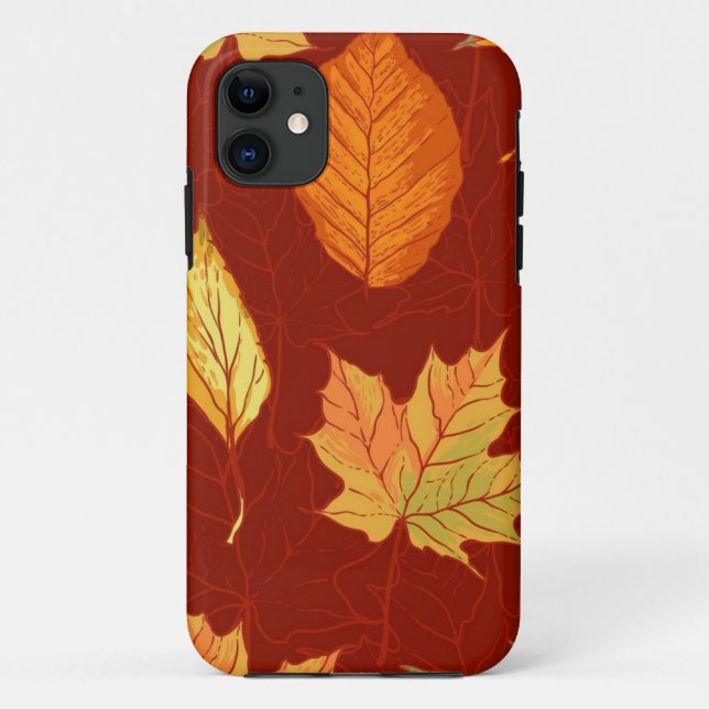 Capa Para iPhone 11 Padrão de outono (Verso)