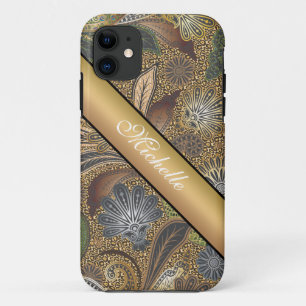 Capa Para iPhone 11 Padrão de Paisley de Impressão Animal