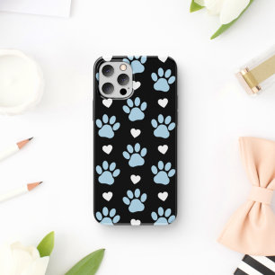 Capa Para iPhone 11 Padrão De Patas, Patas Cachorros, Patas Azuis, Cor