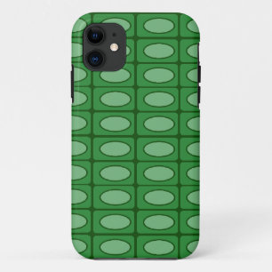 Capa Para iPhone 11 Padrão de pele do jacaré verde