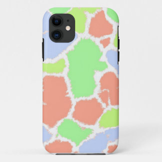 Capa Para iPhone 11 Padrão de Pelo de Girafa Multicolorido