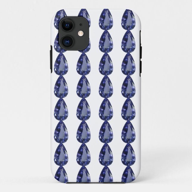 Capa Para iPhone 11 Padrão de pera azul (Verso)