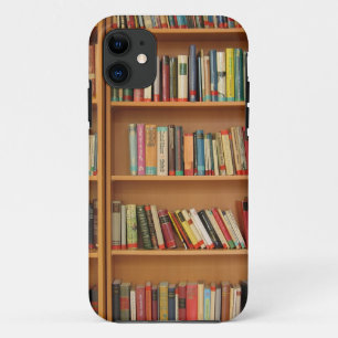Capa Para iPhone 11 Padrão de prateleira clássico, estante,livros,anti