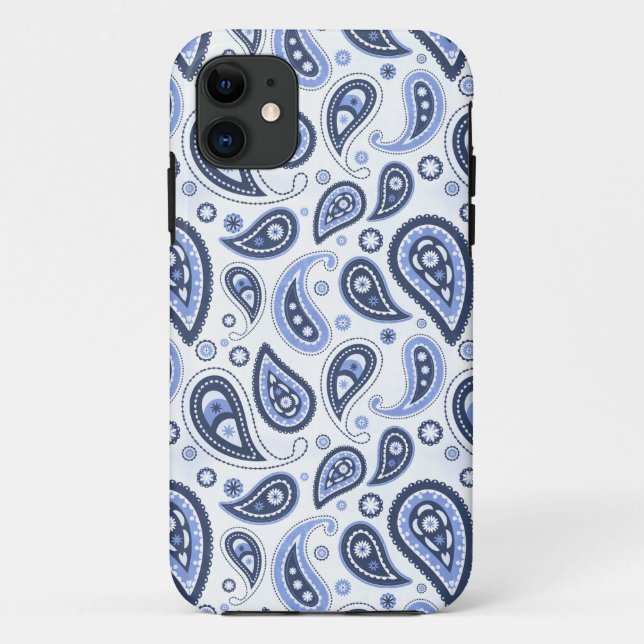 Capa Para iPhone 11 Padrão de salto azul (Verso)