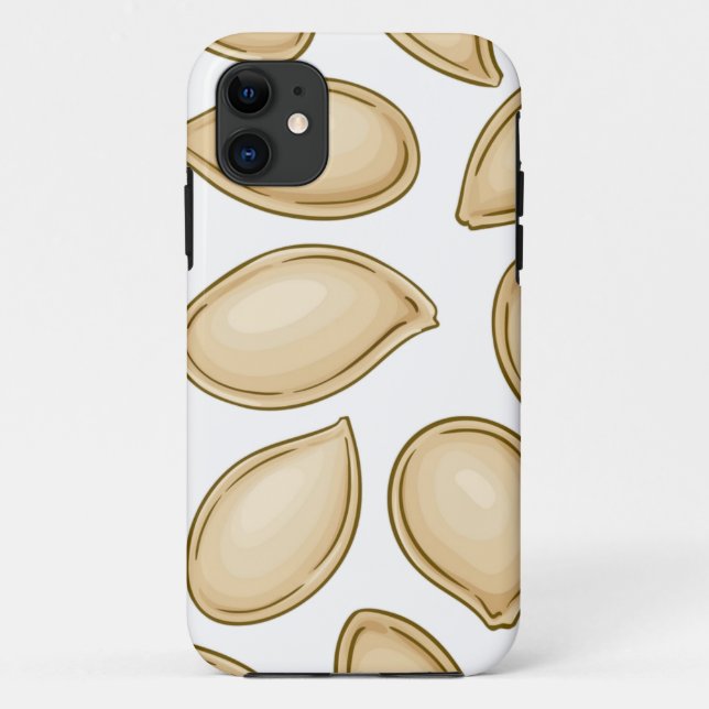 Capa Para iPhone 11 Padrão de sementes de abóbora (Verso)