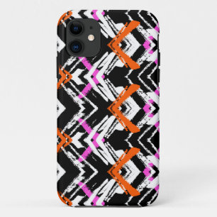 Capa Para iPhone 11 Padrão De Seta Desenhada À Mão Preta, Laranja E