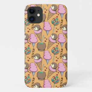 Capa Para iPhone 11 Padrão de sorvete   Padrão de pirulitos   pirulito