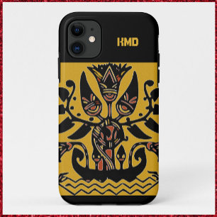 Capa Para iPhone 11 Padrão de tatuagem étnica tribal