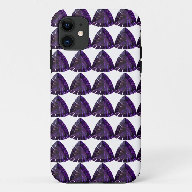 Capa Para iPhone 11 Padrão de triângulo roxo (Verso)