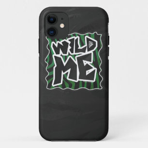 Capa Para iPhone 11 Padrão de Zebra Negra e Verde