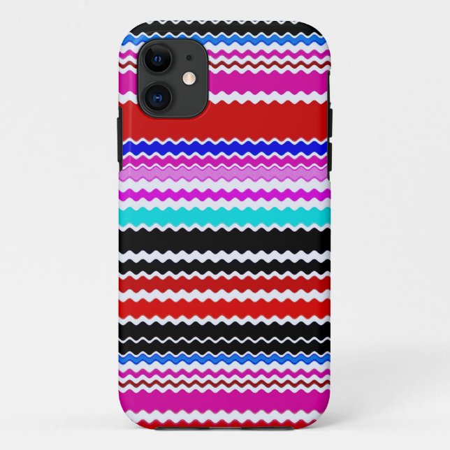 Capa Para iPhone 11 Padrão Divorciado em Chevron 2 (Verso)