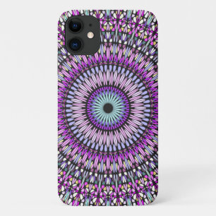 Capa Para iPhone 11 Padrão do caleidoscópio Roxo Mandala