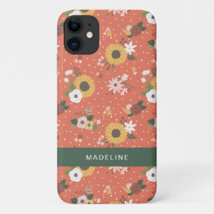 Capa Para iPhone 11 Padrão do Jardim do outono