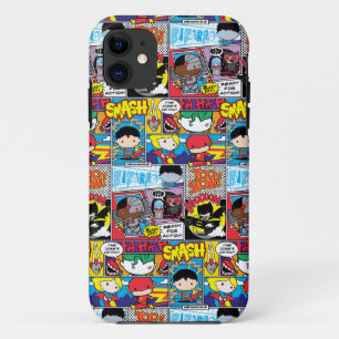 Capa Para iPhone 11 Padrão do Livro da Liga da Justiça de Chibi