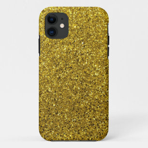 Capa Para iPhone 11 Padrão Dourado de brilho
