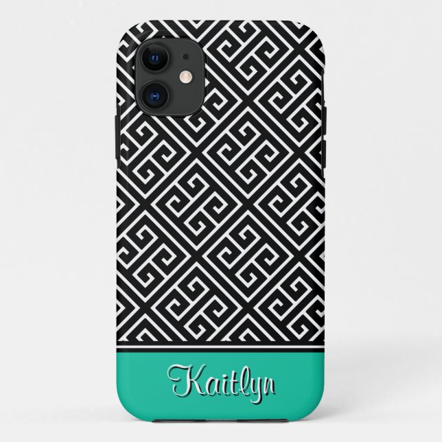 Capa Para iPhone 11 Padrão e nome da chave grega legante (Verso)