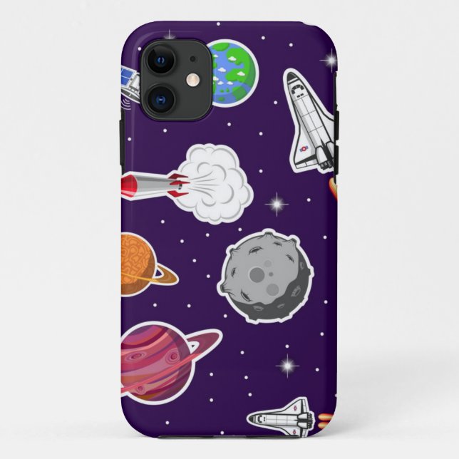 Capa Para iPhone 11 Padrão espacial (Verso)