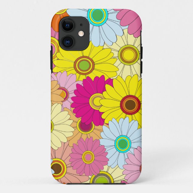 Capa Para iPhone 11 padrão floral (Verso)