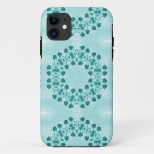 Capa Para iPhone 11 Padrão Floral, Azul Teal
