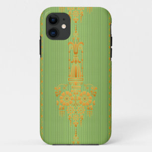 Capa Para iPhone 11 padrão floral barroco com borda V2020