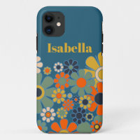 Padrão Floral do Groovy Retro 60s 70s Personalizad