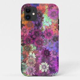 Capa Para iPhone 11 Padrão floral do jardim de algodão