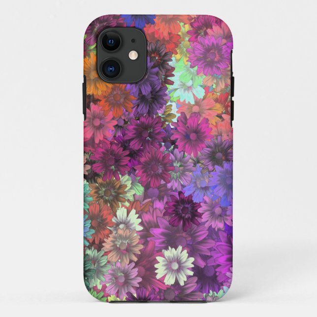 Capa Para iPhone 11 Padrão floral do jardim de algodão (Verso)