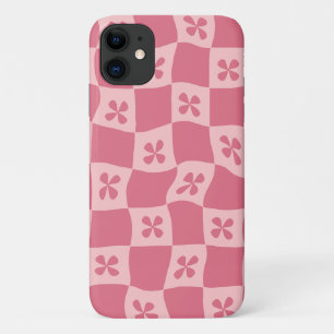 Capa Para iPhone 11 Padrão Floral Retro-Rosa Verificado