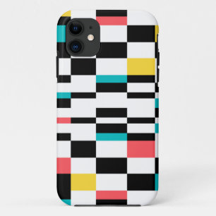 Capa Para iPhone 11 Padrão geométrico colorido, urbano, moderno e tren