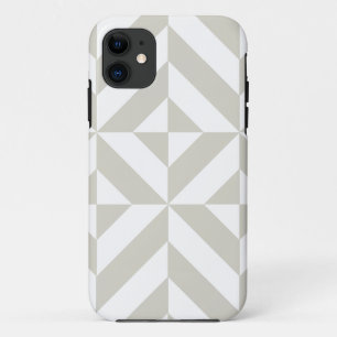 Capa Para iPhone 11 Padrão Geométrico de Deco de Cinza Média