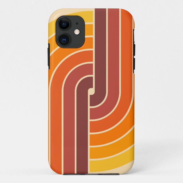 Capa Para iPhone 11 Padrão Geométrico do Estilo de Imagem Retroativa d (Verso)