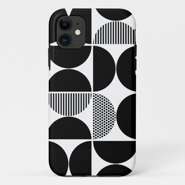 Capa Para iPhone 11 Padrão Geométrico do meio século (Verso)