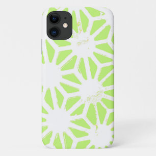Capa Para iPhone 11 Padrão geométrico do Verde limão