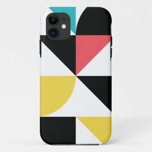 Capa Para iPhone 11 Padrão geométrico moderno, urbano, colorido, diver