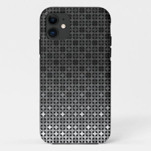 Capa Para iPhone 11 Padrão geométrico preto e branco