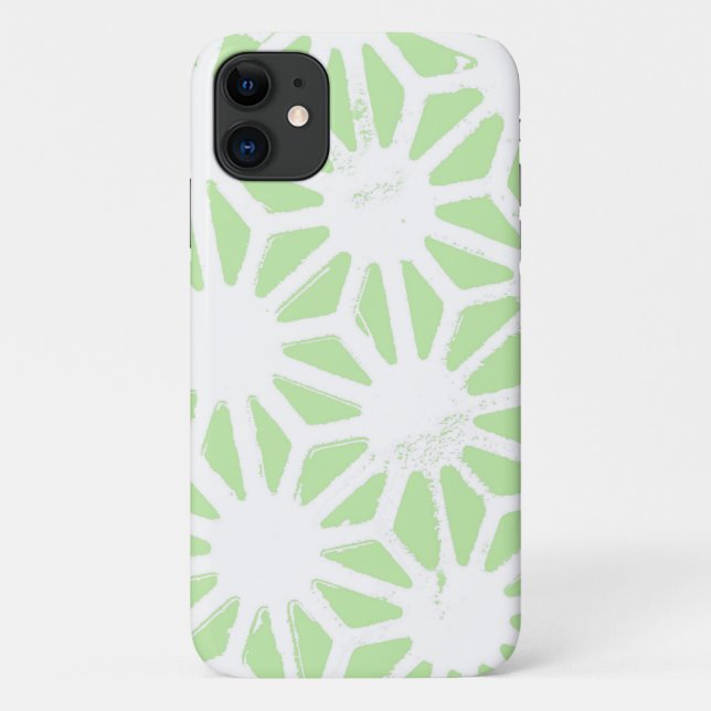 Capa Para iPhone 11 Padrão geométrico verde da maçã (Verso)