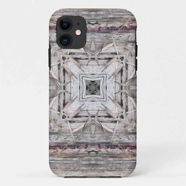 Capa Para iPhone 11 Padrão Inspirado Aztec bonito Tingido Rosa (Verso)